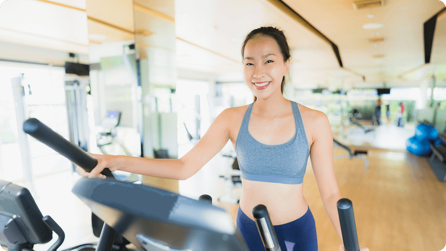 Beginner yoga student meditating