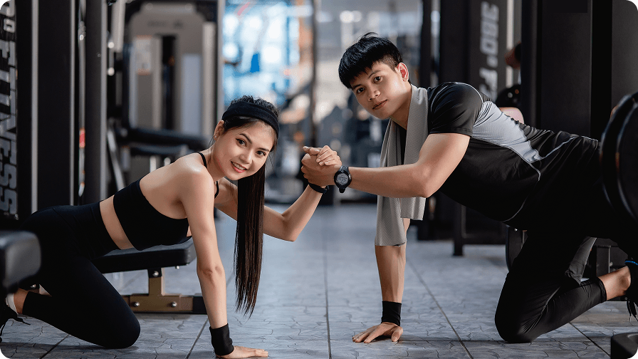 Beginner yoga student meditating