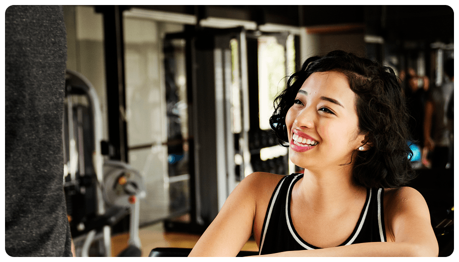 Beginner yoga student meditating