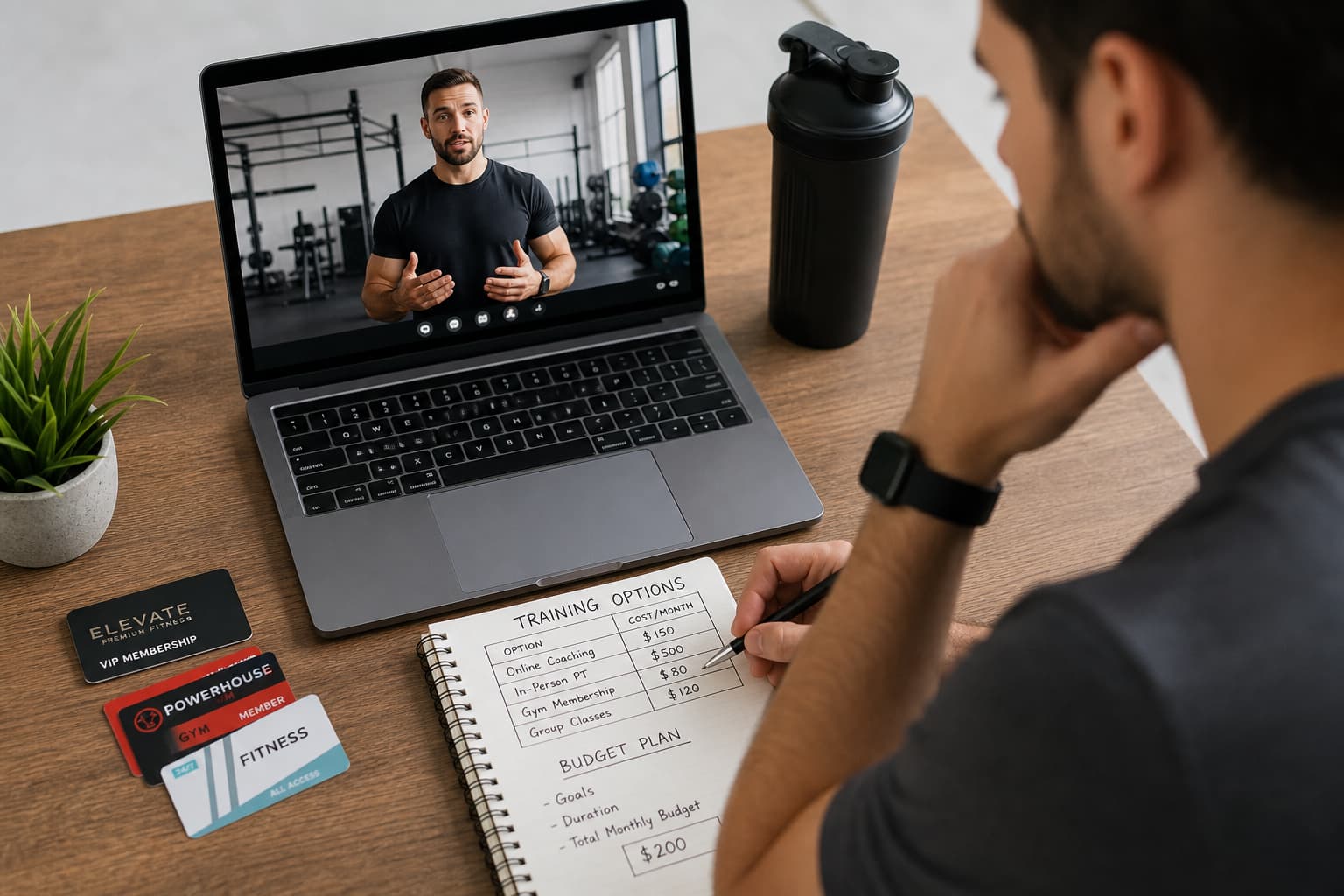 So sánh các lựa chọn thuê PT: PT online, PT tại phòng gym và ngân sách tập luyện